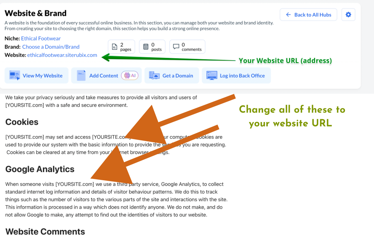 Privacy policy template Privacy policy template