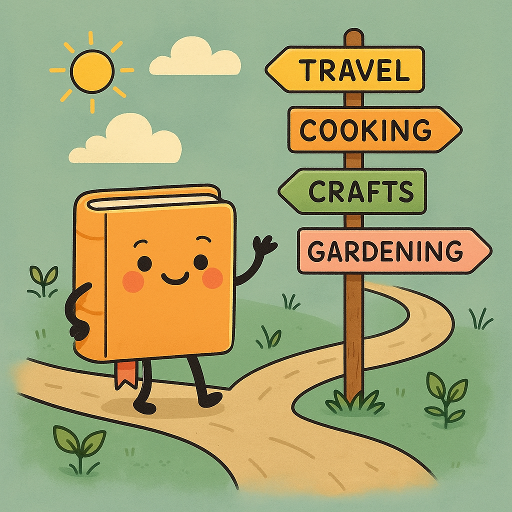 Character looking at signs to choose which niche as part of 5 blogging tips for beginners