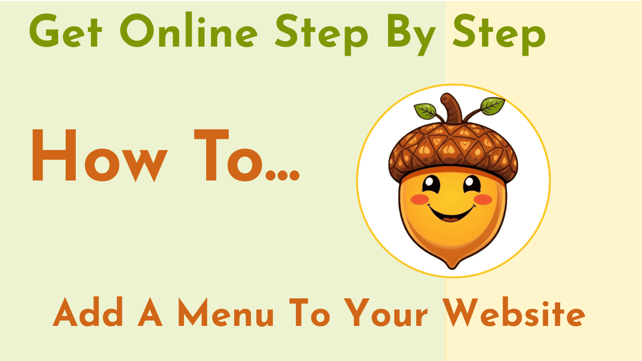 How To. add a menu to your website..