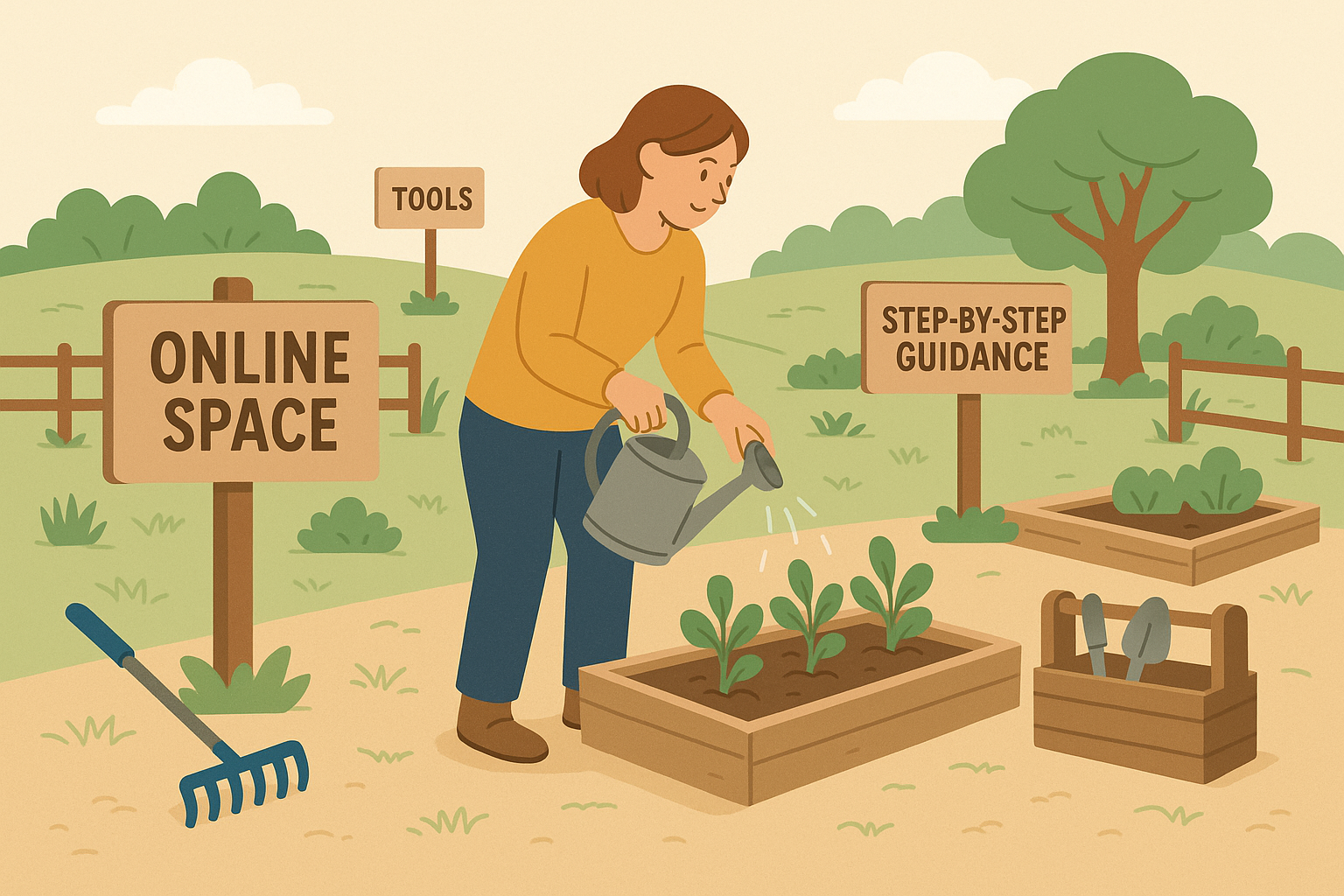 Online space like an allotment