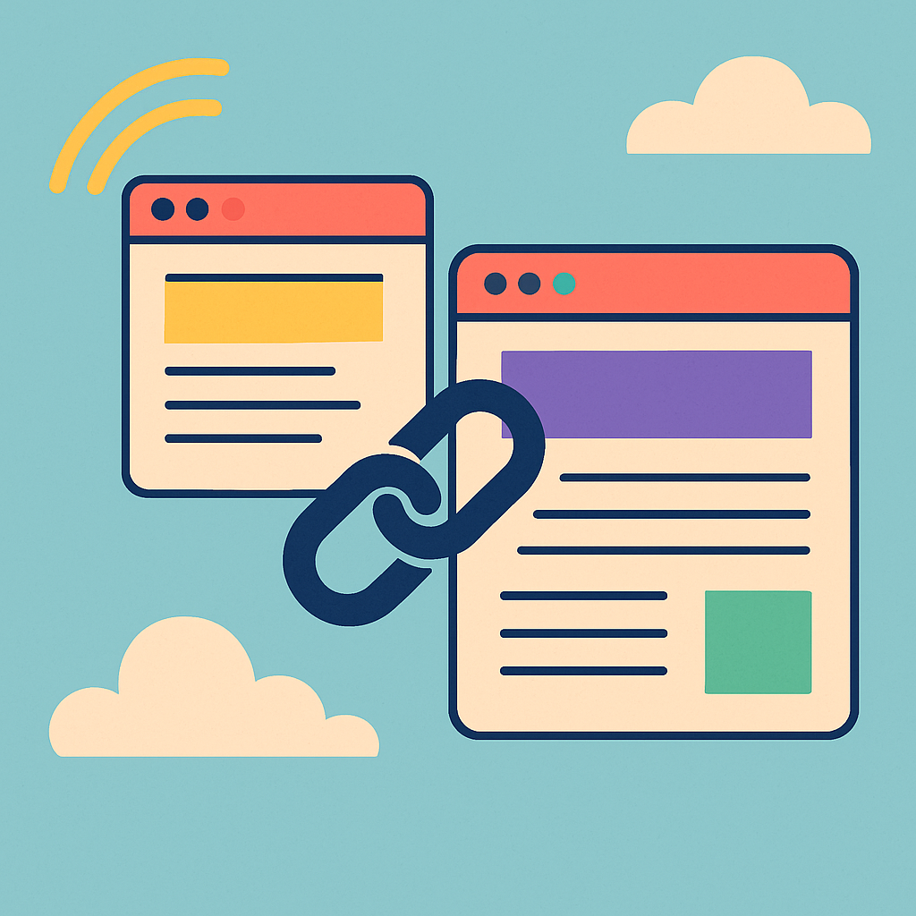  Simple visual showing how one website can recommend another by linking |SEO Basics Explained Simply