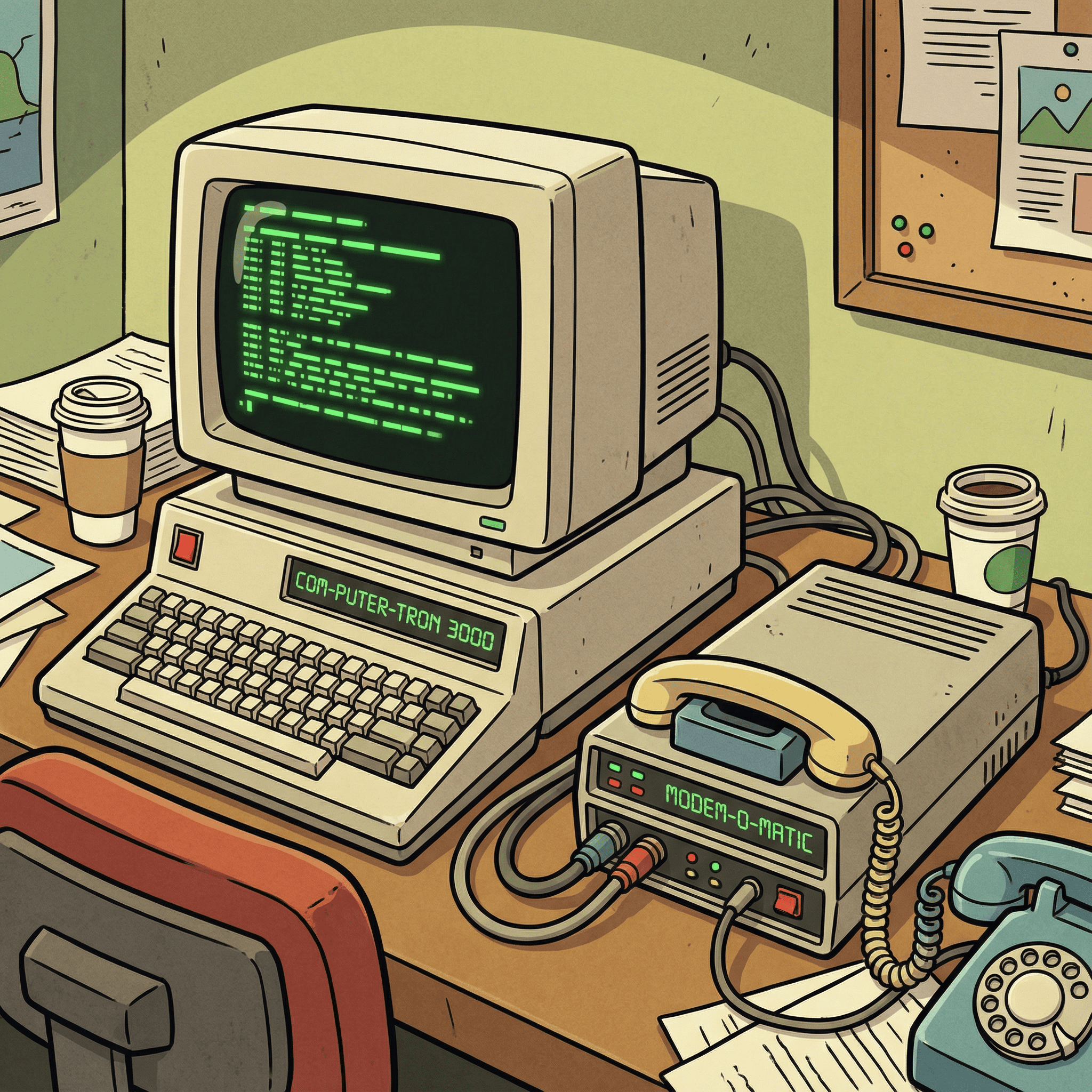 old computer and modem | What is the internet